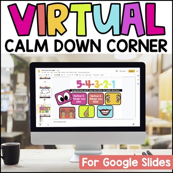 Preview of Virtual Calm Down Corner for Google Slides: Digital Coping Strategies