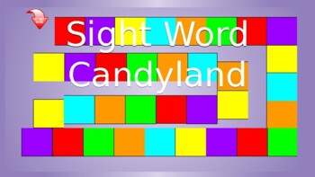 Preview of Virtual Candyland Editable Sight Words Game