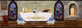 Preview of Virtual Catholic Church - Interactive - Editable Links