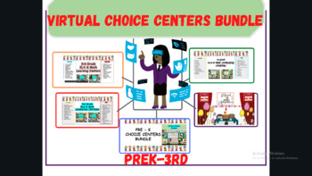 Preview of Virtual Centers for Blended Learning Bundle Prek to 3rd