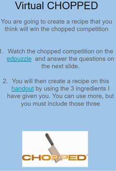 Preview of Virtual Chopped Activity