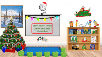 Preview of Virtual Christmas Classroom Template
