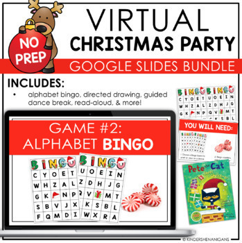 Preview of Virtual Christmas Party Pack | Google Slides