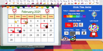 Preview of Virtual Circle Time/Morning Meeting Bundle-Editable (January-March) 