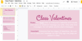 Virtual Class Valentines using shared Google Slides