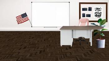 Preview of Virtual Classroom Background (Bitmoji Classroom Template 3)
