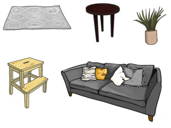 Virtual Classroom Bitmoji Clip Art Furniture by Clip Art Guru | TPT