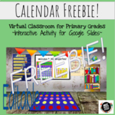 Virtual Classroom Calendar FREEBIE Editable for Distance Learning