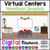 Virtual Classroom Centers Template (Woodland) | For Google