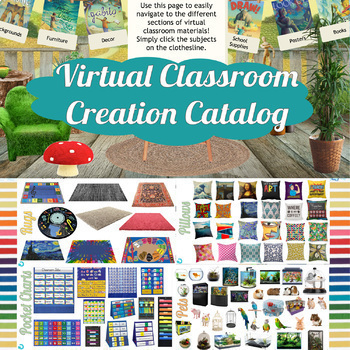 Preview of Virtual Classroom Creation Catalog (Over 1300 images)! Add your own avatar!