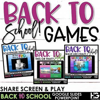 Preview of Back to School Activities | Beginning of the Year Classroom Games