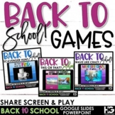 Back to School Activities | Beginning of the Year Classroom Games