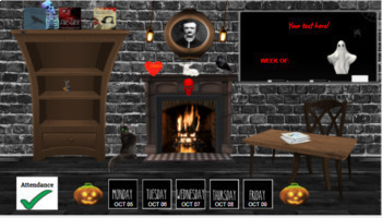 Preview of Virtual Classroom - Halloween