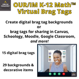 Virtual Classroom OUR/IM K-12 Math™ Brag Tags