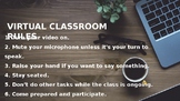 Virtual Classroom Rules Poster, Editable #2