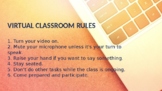 Virtual Classroom Rules Poster -Editable