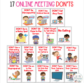 Virtual Learning Classroom Rules by Reading with Be