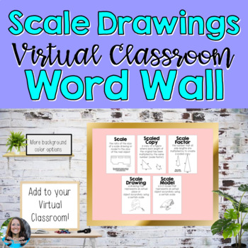 Preview of Virtual Classroom Scale Drawings Virtual Word Wall Posters