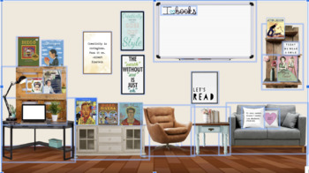 Preview of Virtual Classroom Template (ALL EDITABLE) Artist Bio 3-5 Grades Fountas/Pinnell