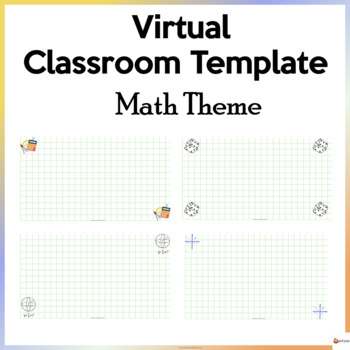 Preview of Virtual Classroom Template Math Background
