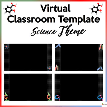 Preview of Virtual Classroom Template Science Background