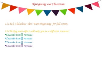 Preview of Virtual Classroom Template (resource links included!)