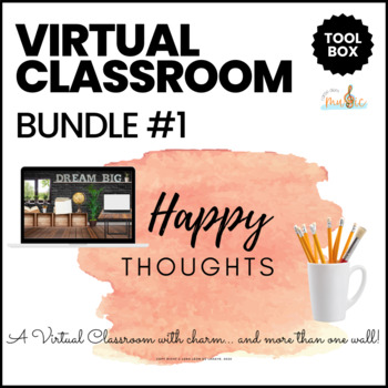 Preview of Virtual Classroom Templates & Classroom Management Slides with Timers