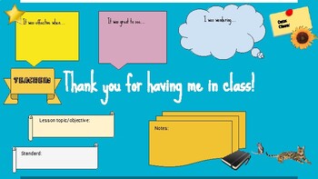 Preview of Colorful one page classroom Walkthrough Template (Editable & Fillable resource)