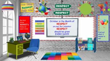 Preview of Week/Month of Respect Virtual Classroom Template Distance Learning