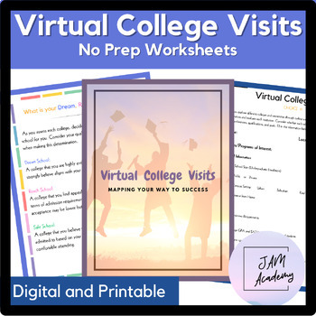 Preview of Virtual College Visit Planning Research Project - Career Exploration Transition