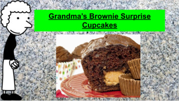 Preview of Virtual Cooking Brownie Surprise Cupcake PDF Slides