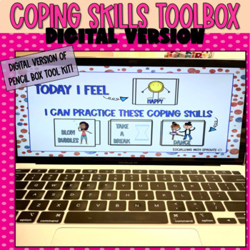 Preview of Virtual Coping Skills for Elementary Students | Digital Feelings Check-In 