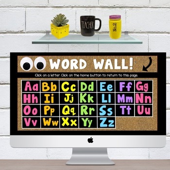 Preview of Virtual Digital Word Wall | Google Slides | Microsoft