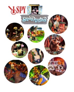 Preview of Virtual Disney rides I-SPY activity with QR code to access ride videos