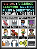 Virtual Distance Learning Meeting Rules Directions Display