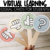 Virtual / Distance Learning Student Signal Cards / Signs