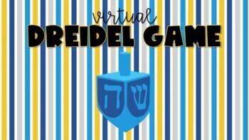 Preview of Virtual Dreidel Game (with Spin & Cover and Hanukkah Facts) for Google Slides