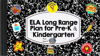 Preview of Virtual Early Learning ELA Long Range Plan PreK 1st Grade