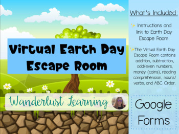 Preview of Virtual Earth Day Escape Room | Google Forms