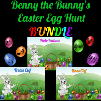 Preview of Virtual Easter Egg Hunt Interactive Digital Music Game BUNDLE for Google Slides
