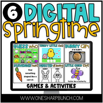Preview of Digital Easter Games | Digital Spring Games | Digital Easter for Google Slides