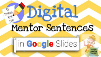 Preview of Virtual & Editable Mentor Sentences for Google Drive
