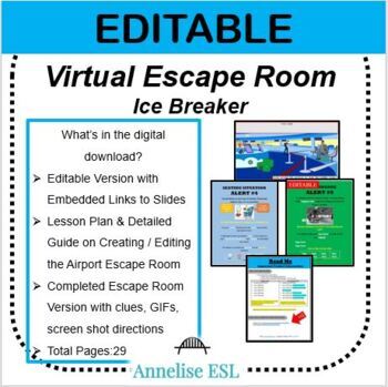 Preview of Virtual Escape Room Ice Breaker 