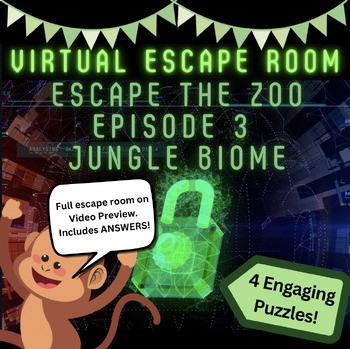 Preview of Virtual Escape Room: Jungle Biome Edition (Escape the Zoo Ep.3)