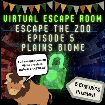 Preview of Virtual Escape Room: Plains Biome Edition (Escape the Zoo Ep.5)