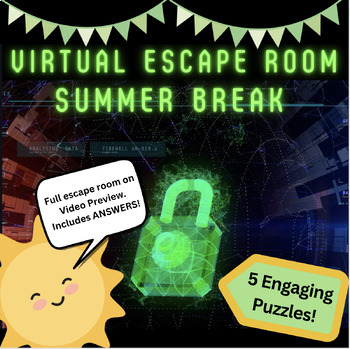Preview of Virtual Escape Room: Summer Break Escape