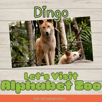 Preview of Virtual Field Trip- Alphabet Zoo: Dingo, Presentation Worksheets