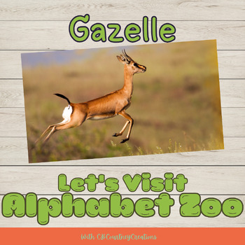 Preview of Virtual Field Trip- Alphabet Zoo: Gazelle, Presentation Worksheets