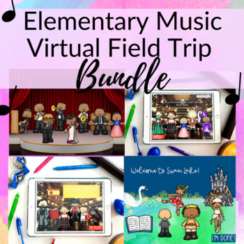 Preview of Virtual Field Trip BUNDLE for Elementary Music Class