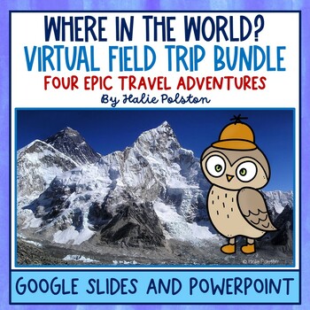 Preview of Virtual Field Trip Bundle - American Road  Trip - Around the World - Outer Space